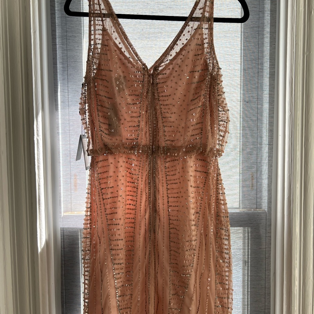 Short Beaded Cocktail Dress - Arianna Papell - Size 6 - Picture 3 of 7